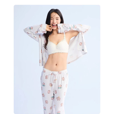 68春秋莫代尔睡衣女士家居服套装