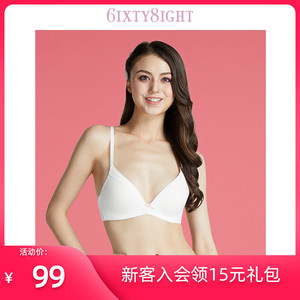 6IXTY8IGHT 68官方中厚杯可爱蕾丝少女无钢圈文胸罩内衣女BR02426
