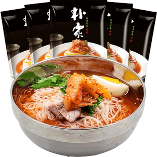 共5袋 小麦冷面正宗东北大冷面朝鲜荞麦冷面延吉韩式风味速食冷面