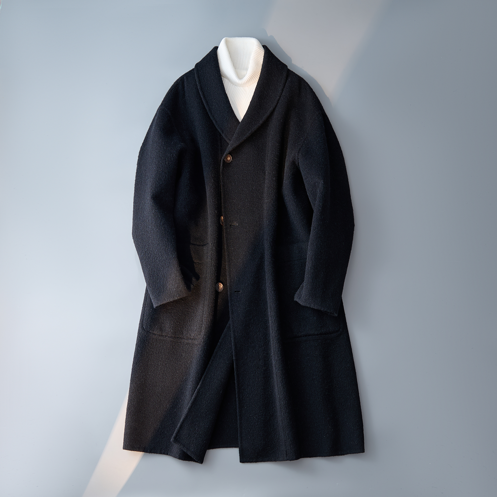 贵小众羊驼羊绒青果领中长款毛呢大衣羊毛6016-2419p895P控1398，男装毛呢大衣，钱塘大厦6016