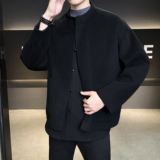 新中式风假两件无领呢子外套羊毛大衣钱塘6016-5050P398控699，女装短外套，钱塘大厦6016