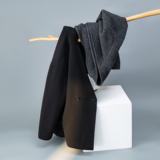 澳洲羊毛新中式风茶服毛呢大衣V领灰色6016-8508P399控788，男装毛呢大衣，钱塘大厦6016