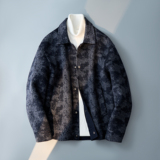 迷彩兰翻领羊毛夹克男休闲呢子冬装外套6016-5816P268控588，男装夹克，钱塘大厦6016