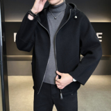 冬季男士休闲毛呢外套羊毛呢子休闲连帽夹克6016-8403p355控588，男装夹克，钱塘大厦6016