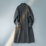 长款西装领毛呢外套羊毛风衣麻灰色冬装6016-58103P520控998，男装西服套装，钱塘大厦6016