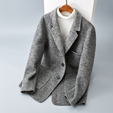 双面呢商务休闲青年爸爸装羊毛呢子外套钱塘6016-2044P290，女装短外套，钱塘大厦6016