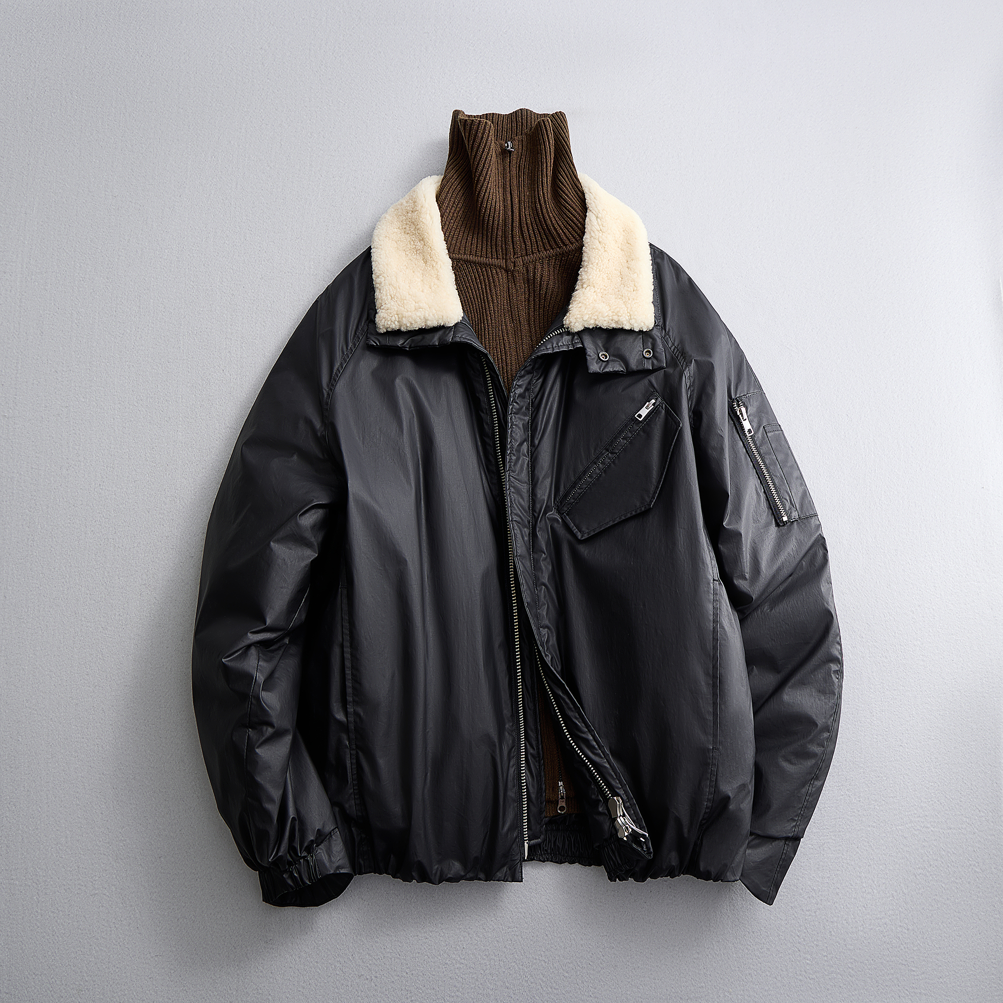 2025新款羽绒服毛领可脱卸休闲机车风冬装外套6016-9151P525，男装羽绒服，钱塘大厦6016