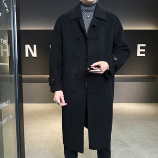 外套6016 新中式 羊毛冬装 盘口中长款 8505P435控899 国风毛呢大衣