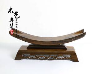 红木实木条纹檀木独板象牙架牛角架木托刀架剑架如意宝刀架底座