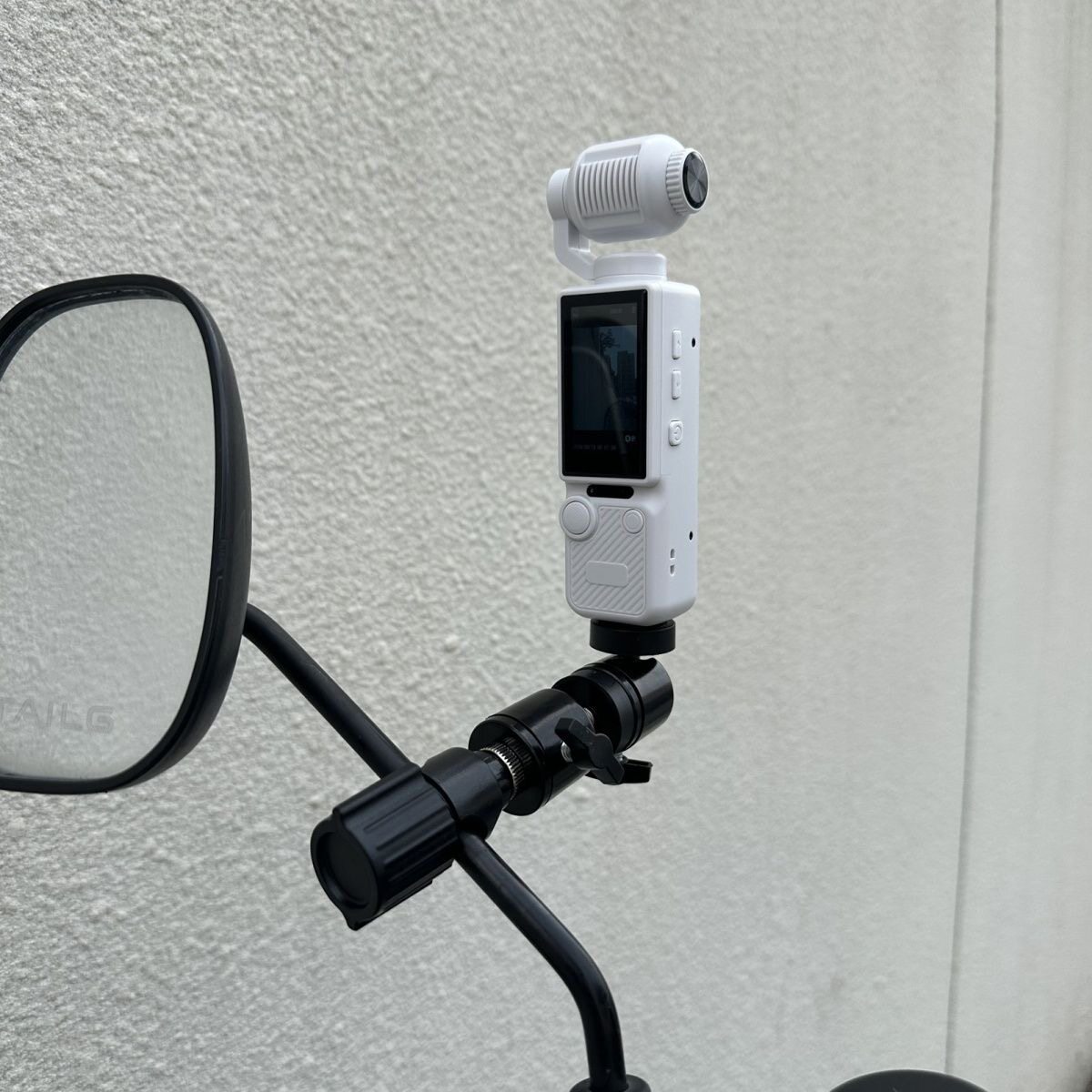 电动车后视镜运动相机支架360°万向适配大疆GoPro影石骑行固定夹