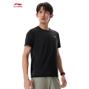 新款 圆领百搭休闲上衣ATSW161 T恤男2026夏季 李宁速干凉爽防晒短袖