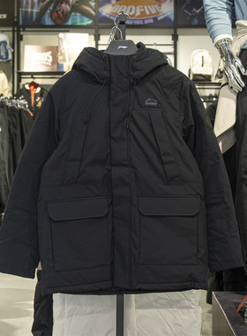 李宁运动羽绒服男2025冬季新款百搭时尚保暖连帽外套上衣AYMV285