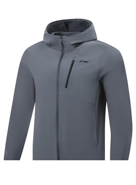 李宁防泼水运动风衣男2026春季新款透气简约连帽运动外套AFDW123