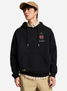 李宁故宫联名运动卫衣男2026春季新款国潮连帽套头衫上衣AWDW115