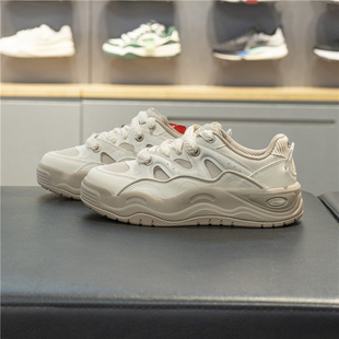 李宁运动板鞋女2025秋季新款运动生活系列蝴蝶兰滑板鞋子AGCV230