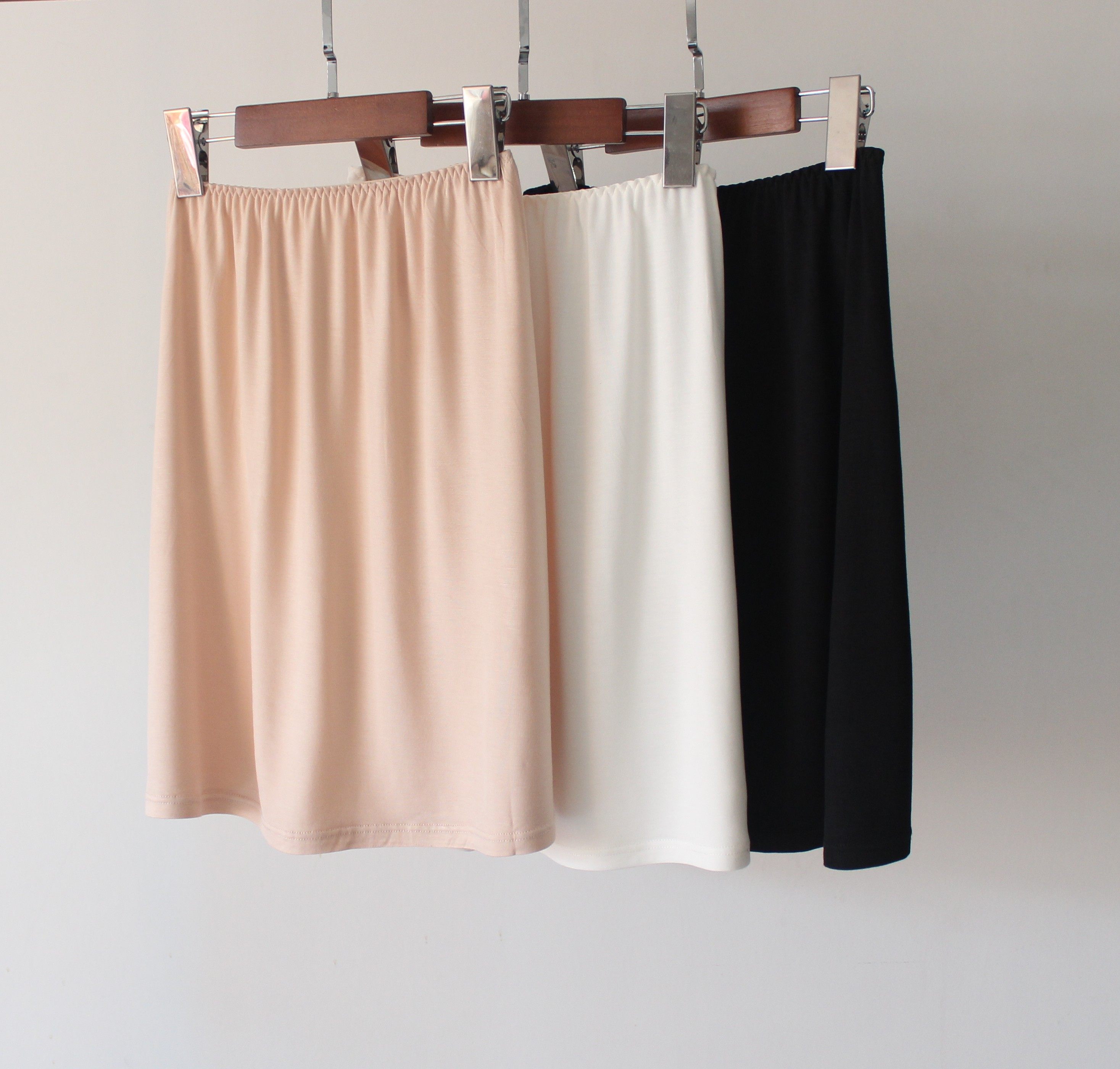 莫代尔春夏打底裙半身裙纯色防走光内衬裙柔软防透女百搭内穿裙子