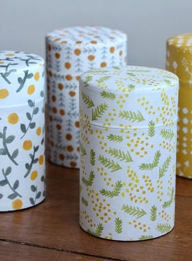 MY家 - 日本制 Seitousha星灯社 日式和纸茶筒 茶叶咖啡豆储物罐