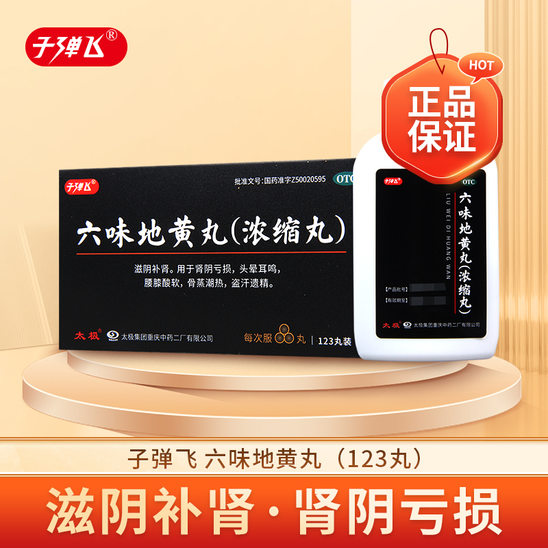 【子弹飞】六味地黄丸1g*123丸/盒