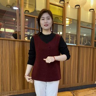 时尚 新款 洋气宽松大码 显瘦减龄假两件长袖 原版 打底衫 2026春季