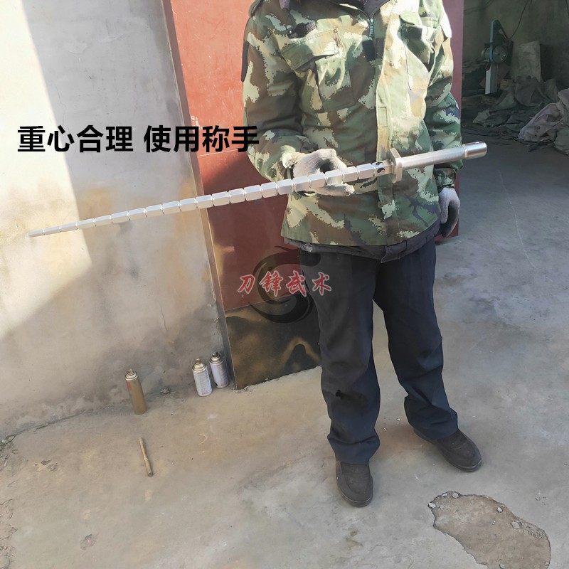 不锈钢武术双锏单锏秦琼兵器竹节鞭重兵器四棱锏武术器械车载防身