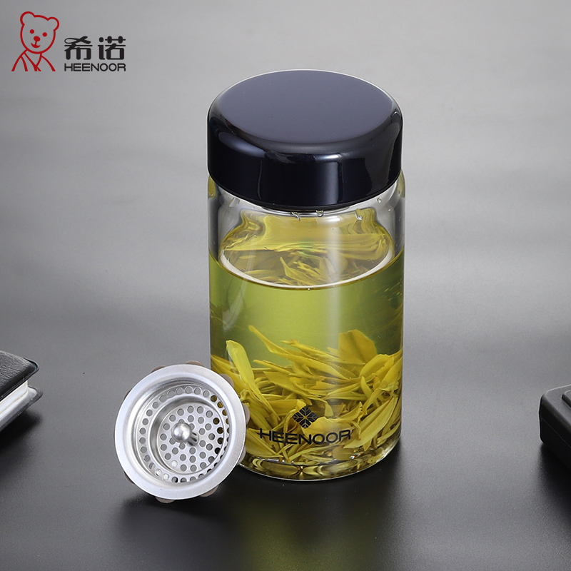希诺带滤网单层玻璃杯
