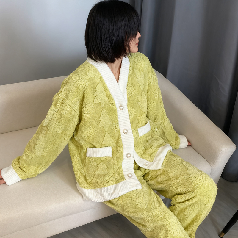 超火【舒棉绒】高品质加绒加厚睡衣套装