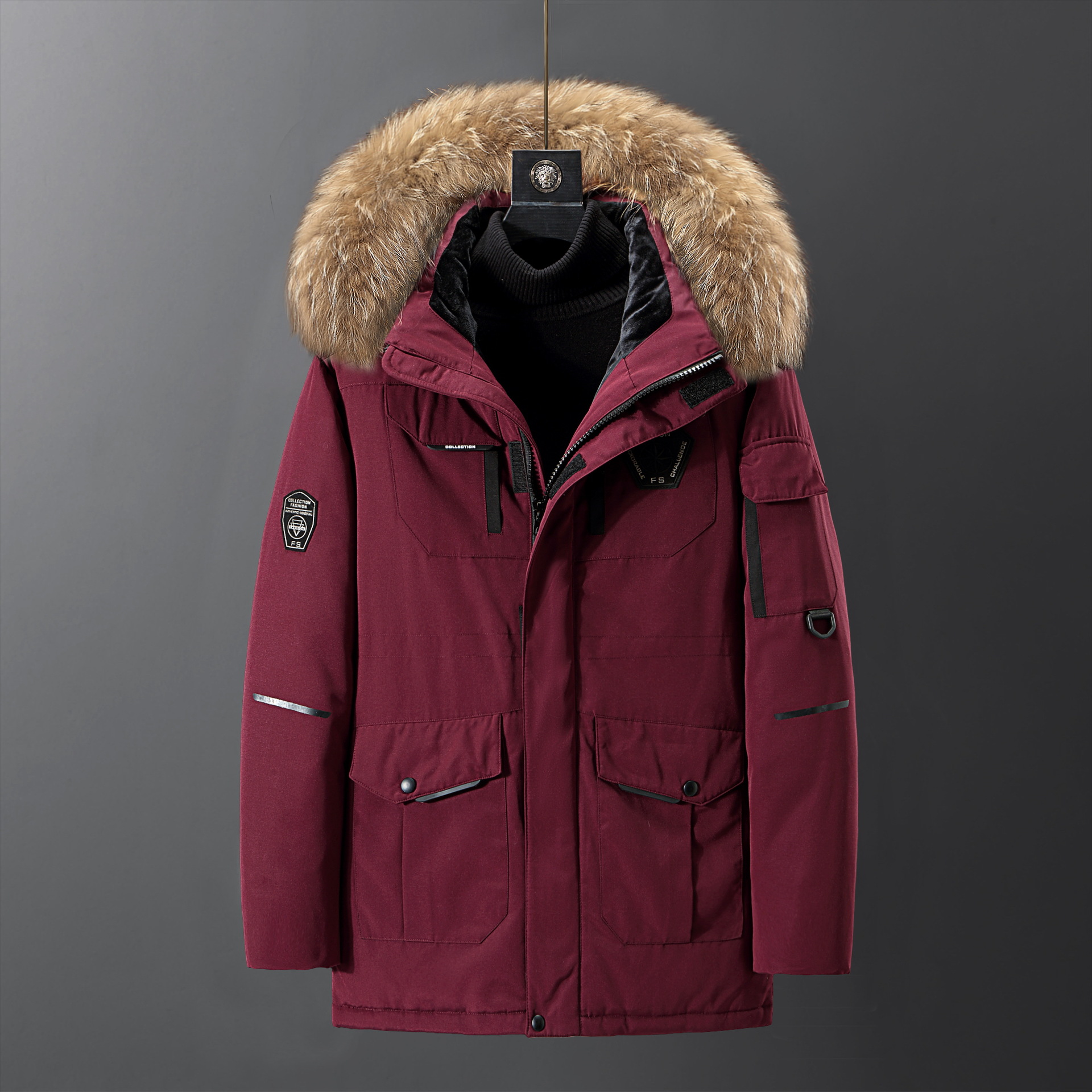 25冬季羽绒服男韩版潮流工装青中年男士棉衣休闲帅气派克服外套男