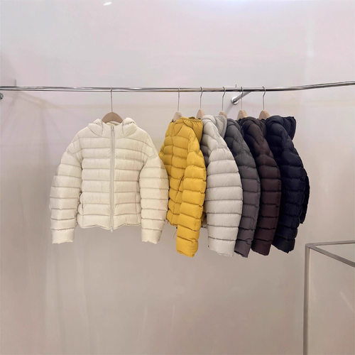 JV大头花帽90白鸭绒排骨羽绒服冬25新款泡芙感连帽超轻保暖短款女