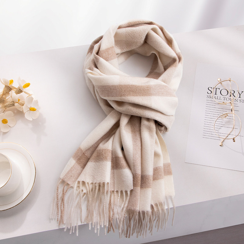 Cashmere！100%内蒙古天然优质山羊绒围巾女冬季2025新款保暖围脖