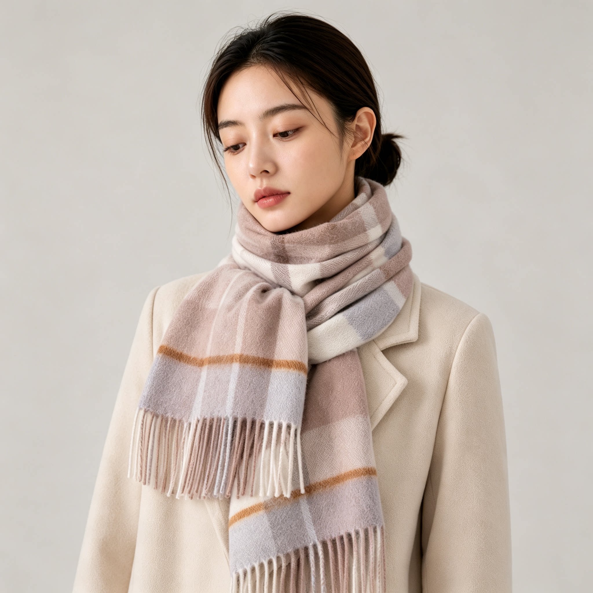 高定好货~精选澳洲wool纯羊毛加厚保暖围巾女冬季日常通勤配大衣