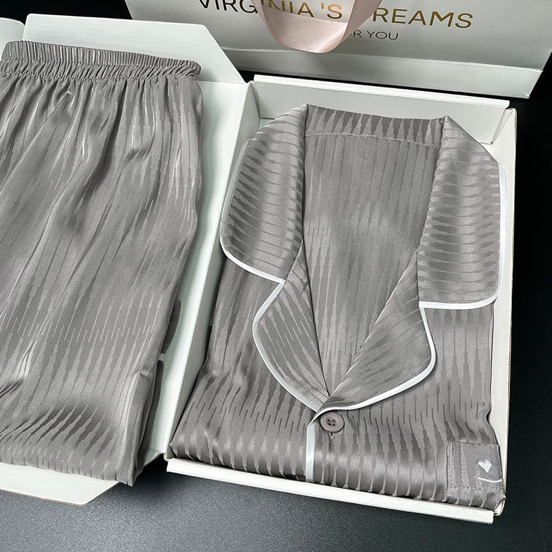 父亲节礼物送爸爸老爸实用的丝绸睡衣套装中年男士生日礼物礼盒装