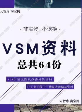 精益生产管理IE工业工程工厂精益办公SM价值流图分析案例资料素材