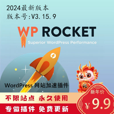 WP Rocket插件 WP网站加速插件 缓存加速 Wordpress网站加速 官方