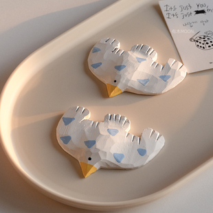 飞鸟集 海鸥 木质磁吸冰箱贴 ins创意装饰文创礼物礼品