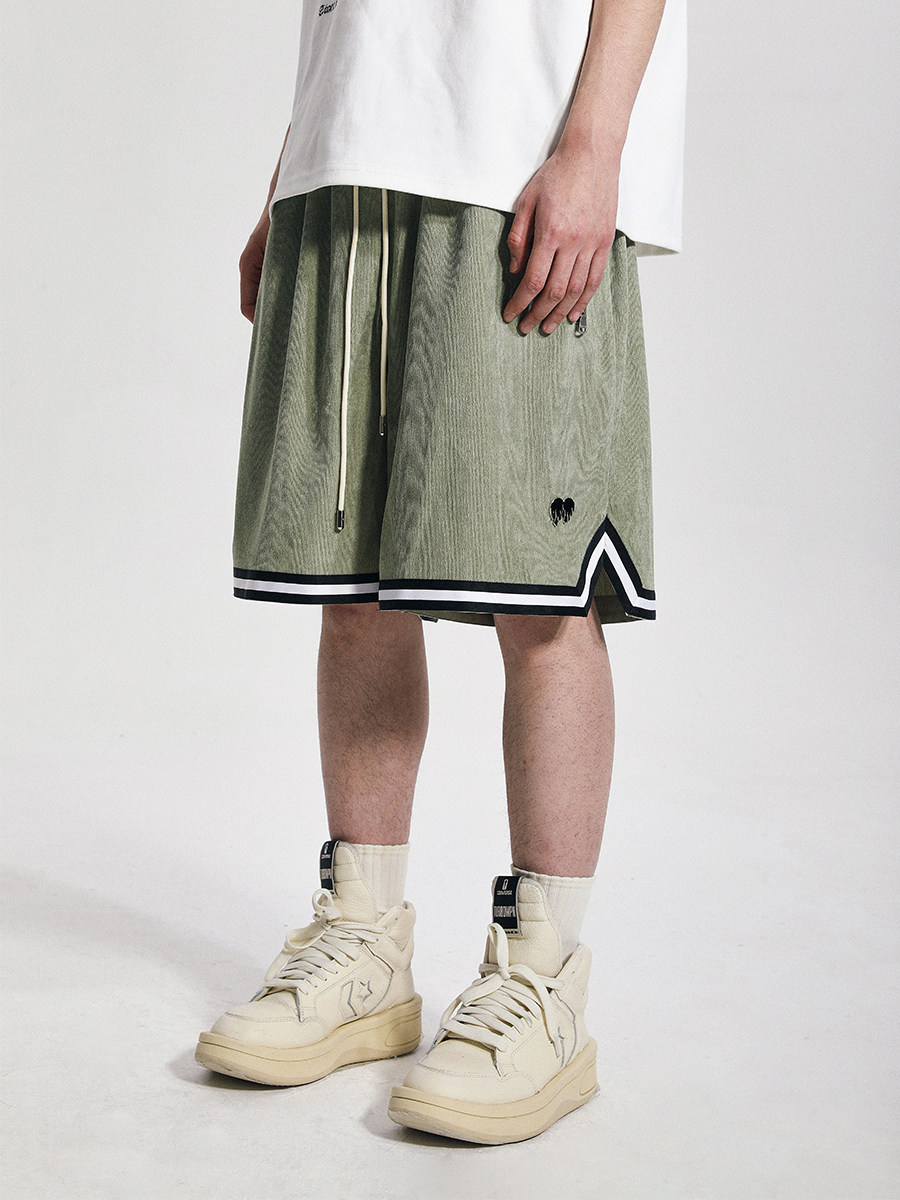 coldstone 22ss基础灯芯绒运动篮球短裤男嘻哈高街国潮美潮