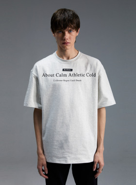 COLDSTONE23ss 春夏新品高级标语短袖T恤男女半袖250克重磅体恤