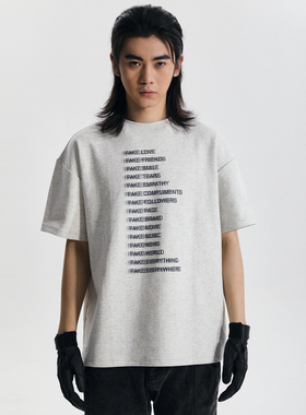 COLDSTONE23ss夏季新品高级小众几何轨迹地球短袖T恤男女半袖体恤