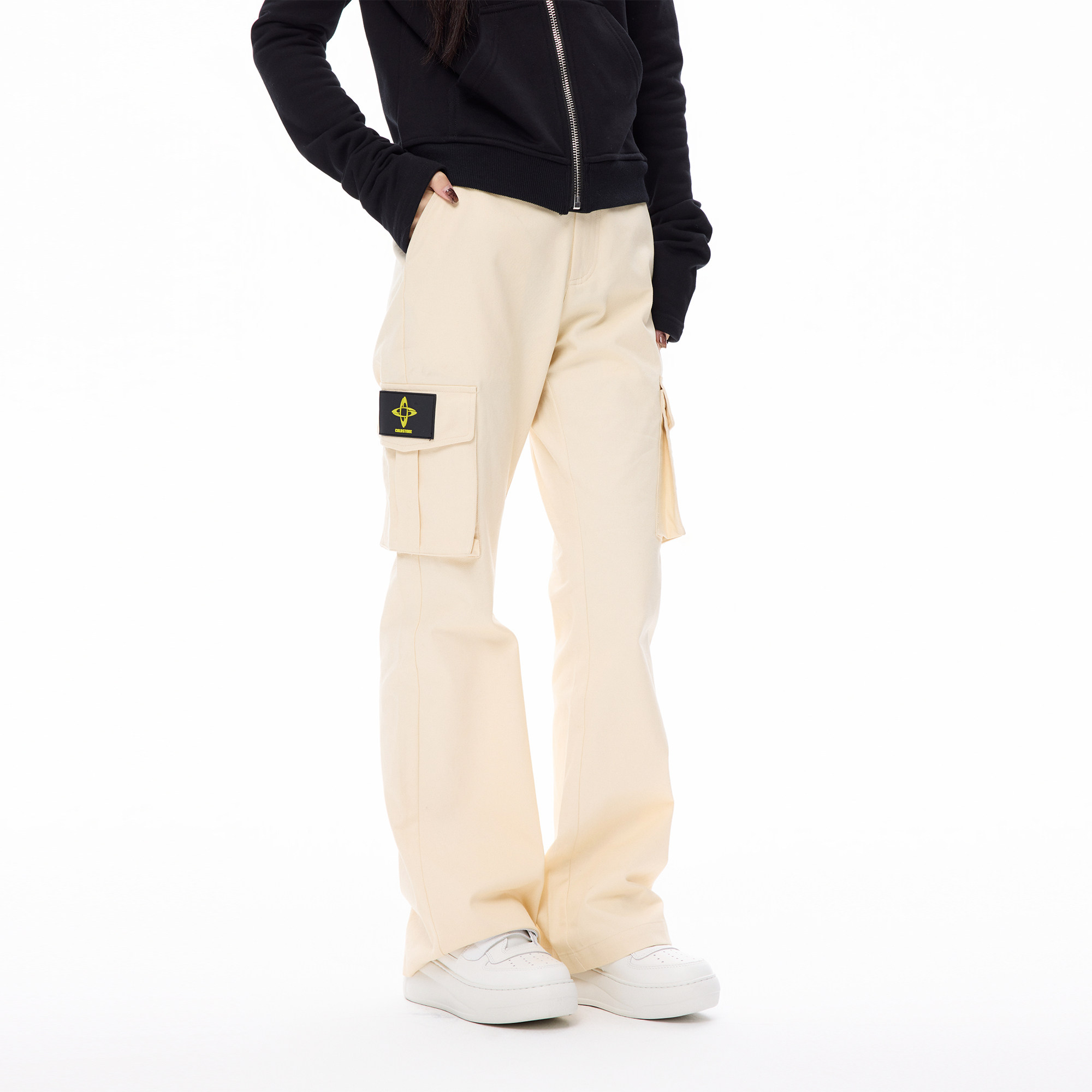 COLDSTONE  美式复古多口袋工装裤男女修身微喇长裤工装风,女装/女士精品,时尚工装裤,淘宝优惠券,粉丝福利购,淘宝优惠卷