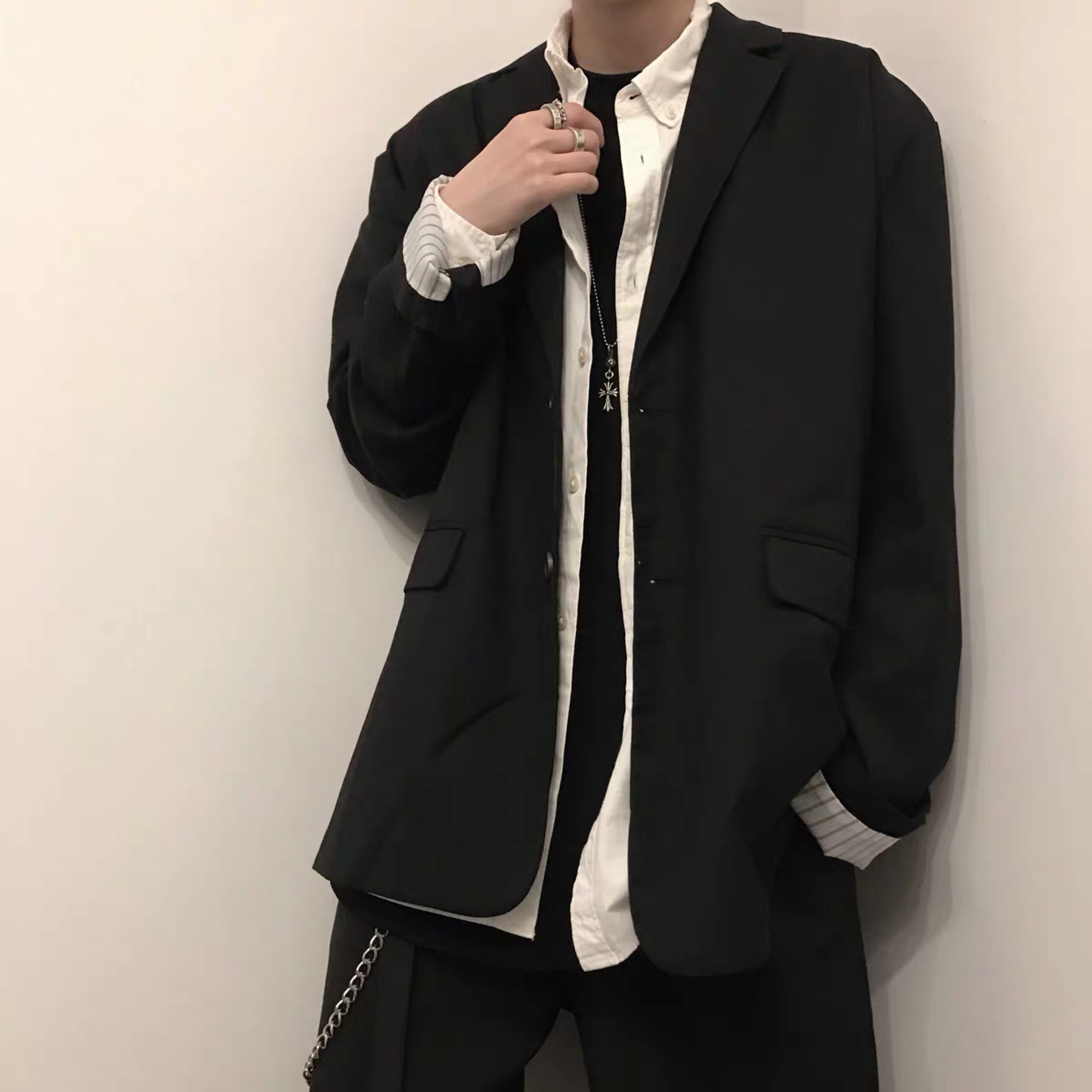 Elizabeth 18ss简约暗黑春秋os山本耀司西装外套百搭在类目 男装, 西服中 - 来自Buy2taobao.com提供专业的淘宝代购服务