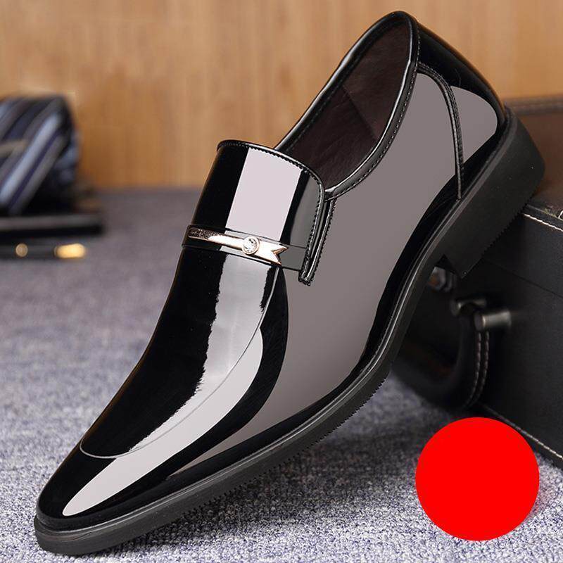 GENUINE LEATHER COWHIDE SPRING MENS LEATHER SHOES FOR YOUNG MEN VERSATILE KOREAN VERSION OF BUSINESS DRESS SHOES BRITISH CASUAL WEDDING SHOES