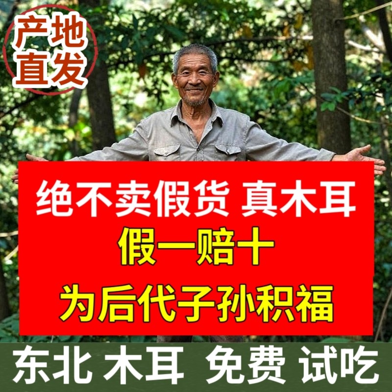 东北黑木耳500g木耳干货黑龙江木耳小碗耳无根大木耳东北秋木耳
