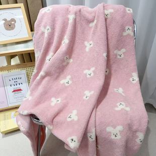 秋冬雪粒绒毛毯宿舍披肩毯空调毯加厚不掉毛毯子沙发毯便携盖腿毯