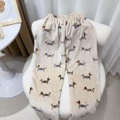 帕哈狗暖暖裤 软糯休闲裤 秋冬加厚法兰绒卡通家居裤 高腰可爱睡裤