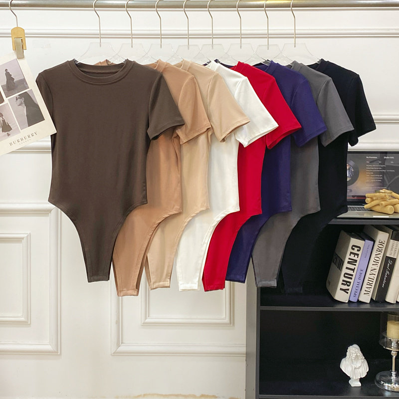 欧美风辣妹性感基础款圆领短袖显瘦T恤打底连体衣连体裤短裤女,女装/女士精品,连体衣/裤,淘宝优惠券,粉丝福利购,淘宝优惠卷