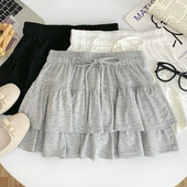 学院风甜美法式 裙短裙子 防走光蓬蓬裤 蛋糕裙半身裙女2025夏季 新款