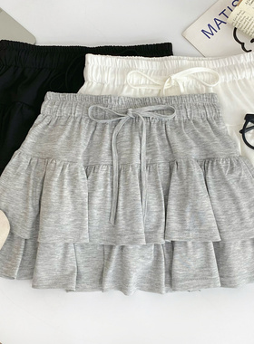 学院风甜美法式蛋糕裙半身裙女2025夏季新款防走光蓬蓬裤裙短裙子