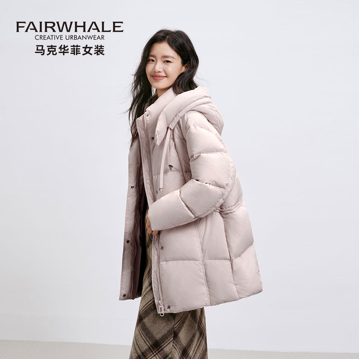 马克华菲中长款羽绒服女冬季加厚