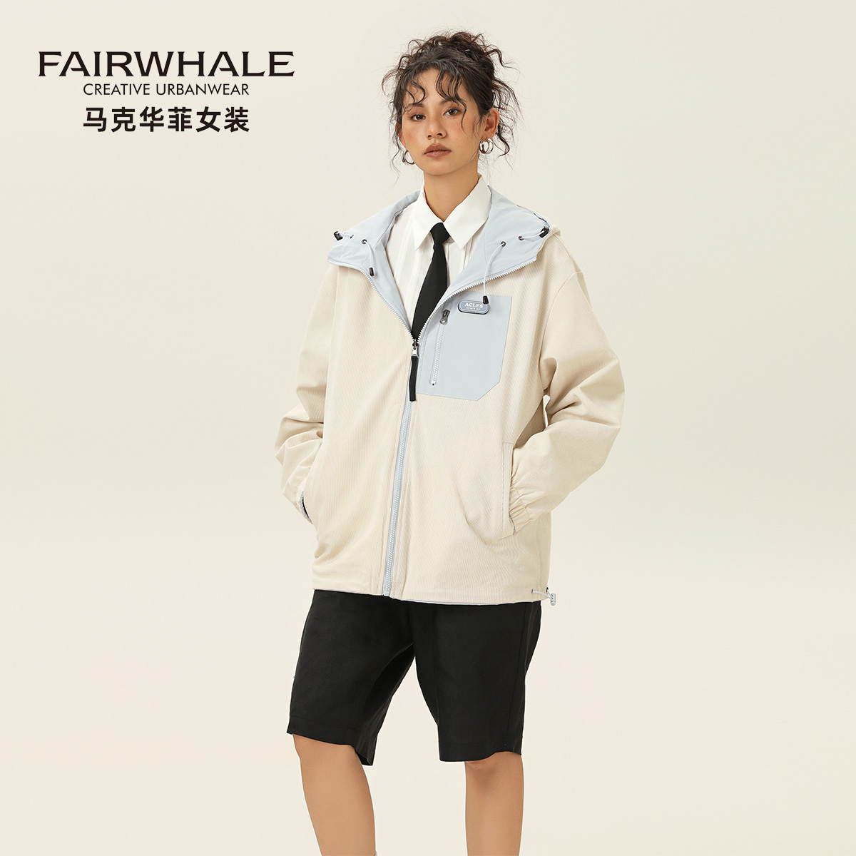 马克华菲两面穿夹克外套女冲锋衣