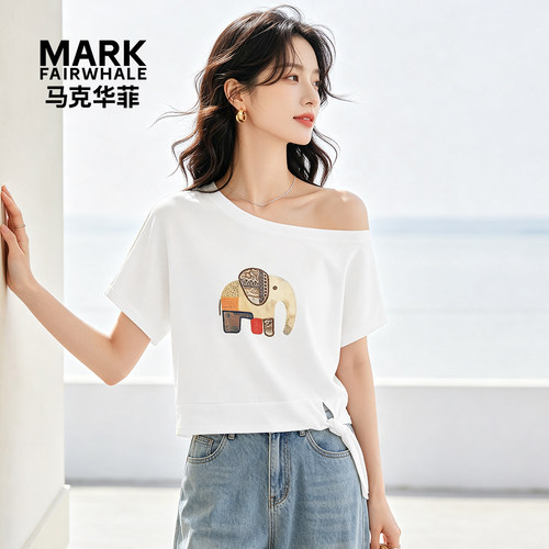 马克华菲女装2026新款夏季气质女士上衣设计感短袖t恤YB73112898