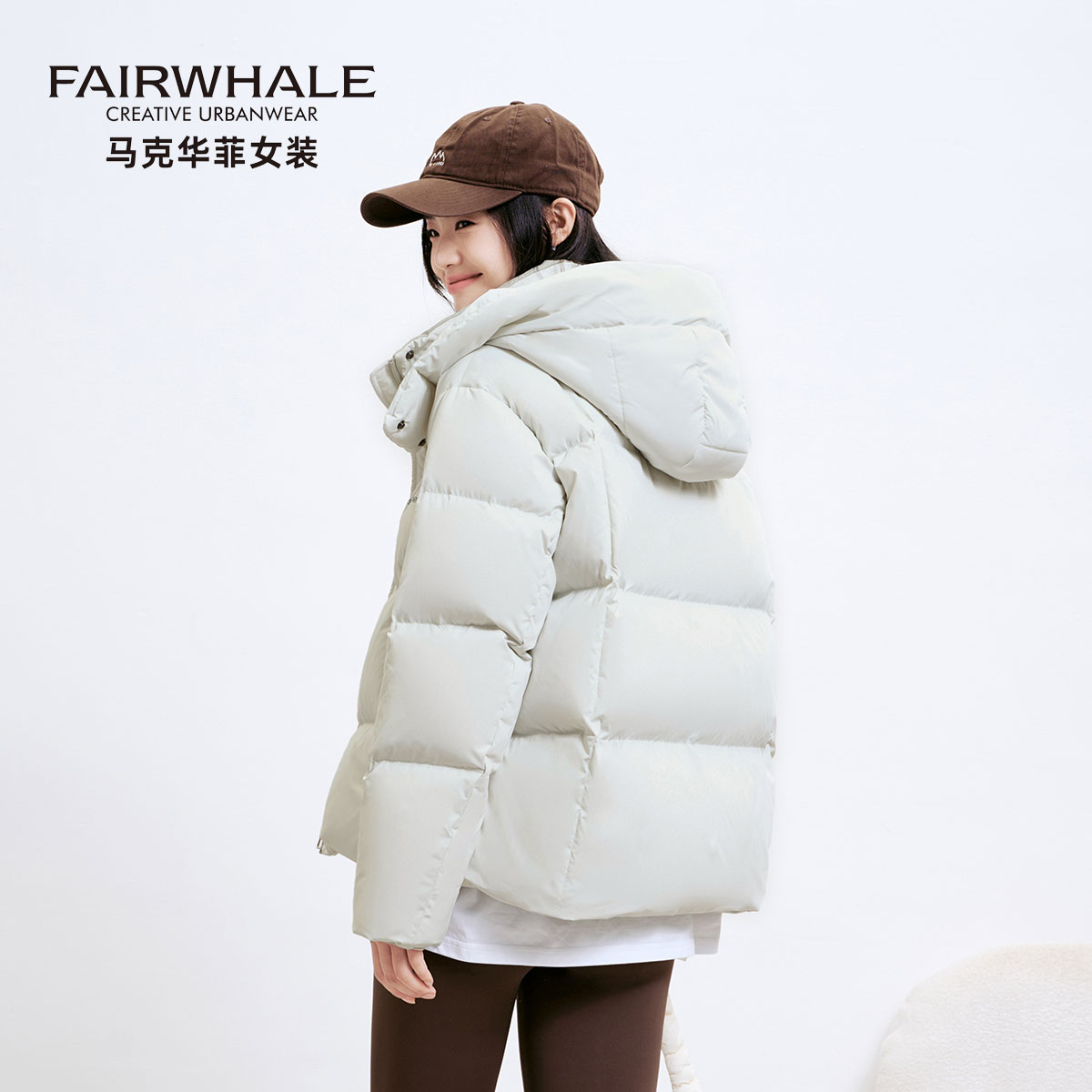 马克华菲冬季短款羽绒服女小个子